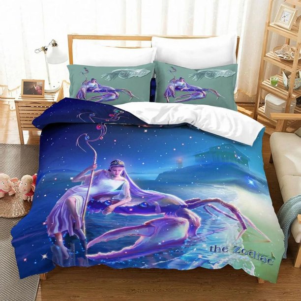 Twelve Constellations Quilt Duvet Cover Set Soft Home Textiles3-Piece Bedding Set