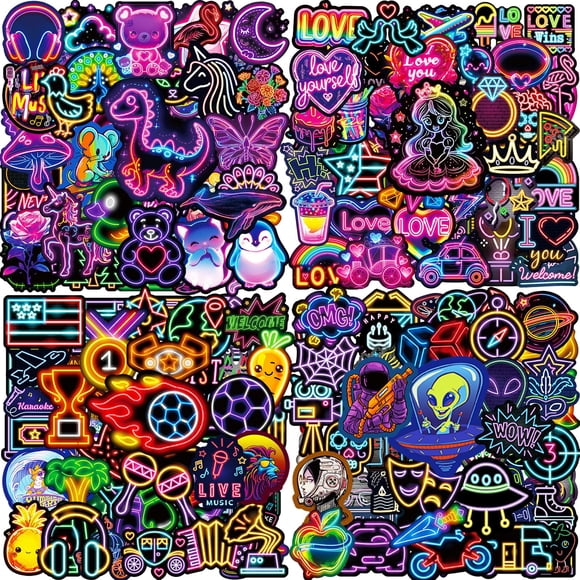 Paquetes de stickers Kedikamodi para botella de agua, 200 piezas, impermeables