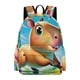 thumbnail image 1 of Capibara-theme Backpack, Campus style schoolbag Bookbag with Adjustable Shoulder Straps And Large Zip Compartment, Unisex Travel Bags.42x30x15cm, 1 of 6