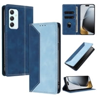 Funda Foxdock Para Samsung Galaxy A35 De Cuero Premium Bicolor Con Ranuras Rfid, Carcasa Tipo Billetera Antigolpes Y Soporte Plegable