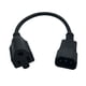 thumbnail image 1 of Cable De Alimentación IEC320 C14 A Estándar Americano 5-15R Cable De Extensión 0,6 M 3 Pines, 1 of 5