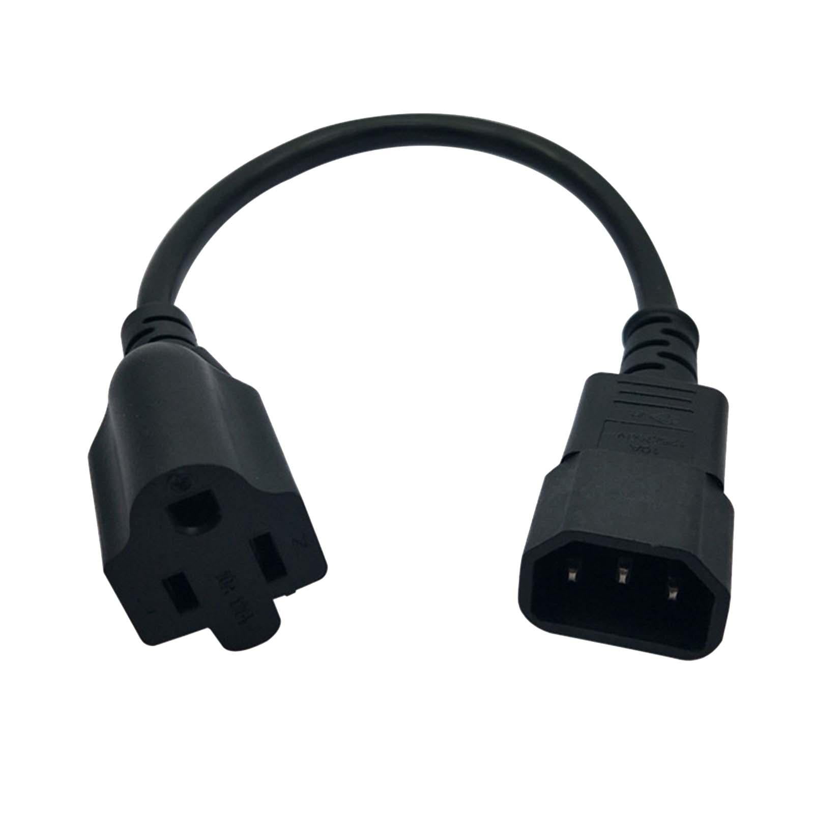 Bothyi - Cable De Alimentación Iec320 C14 A Estándar Americano 5-15r Cable De Extensión 0,6 M 3 Pines