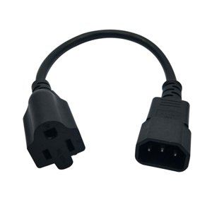 Bothyi - Cable De Alimentación Iec320 C14 A Estándar Americano 5-15R Cable De Extensión 0,6 M 3 Pines