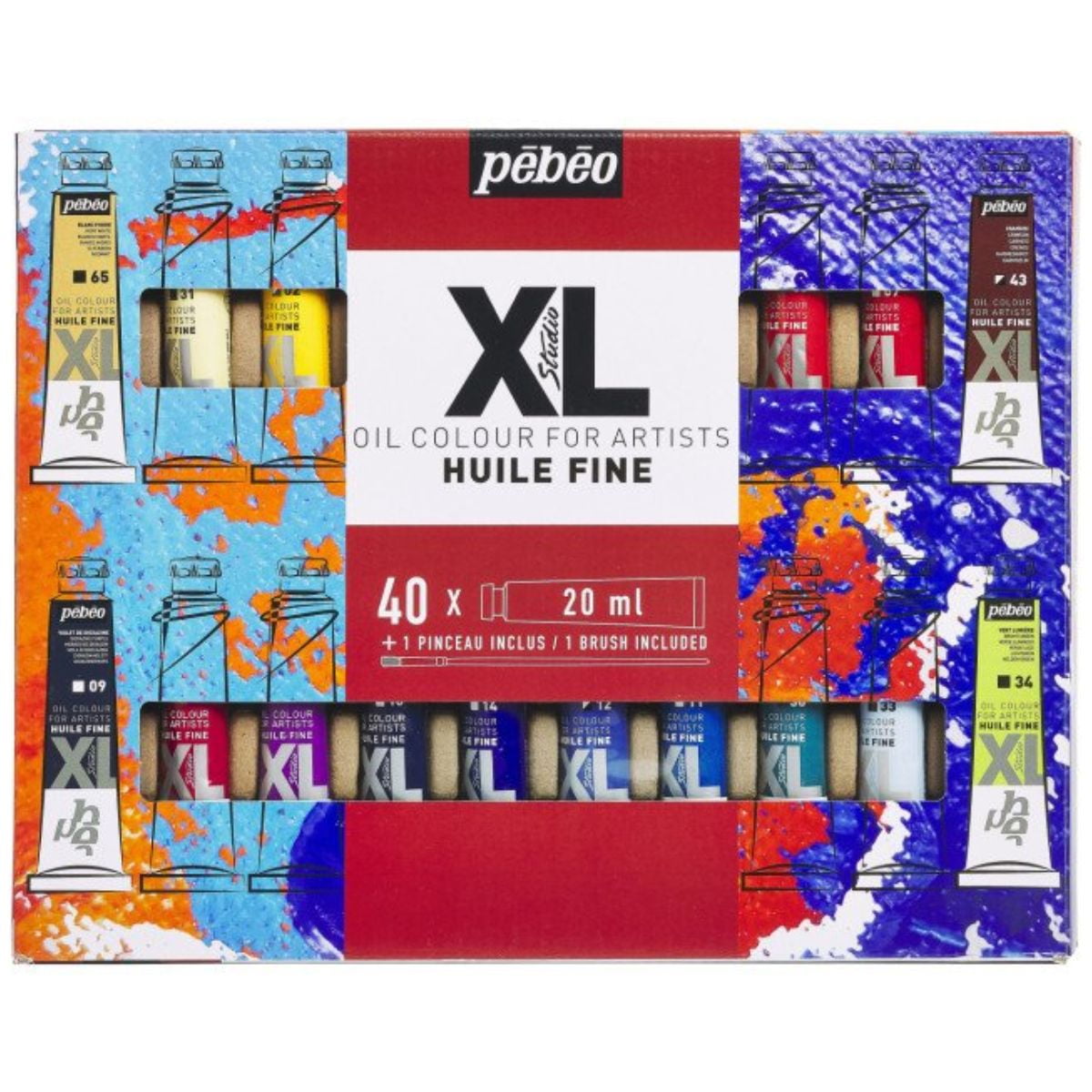 Óleos Pebeo Set 40 Colores 20ml