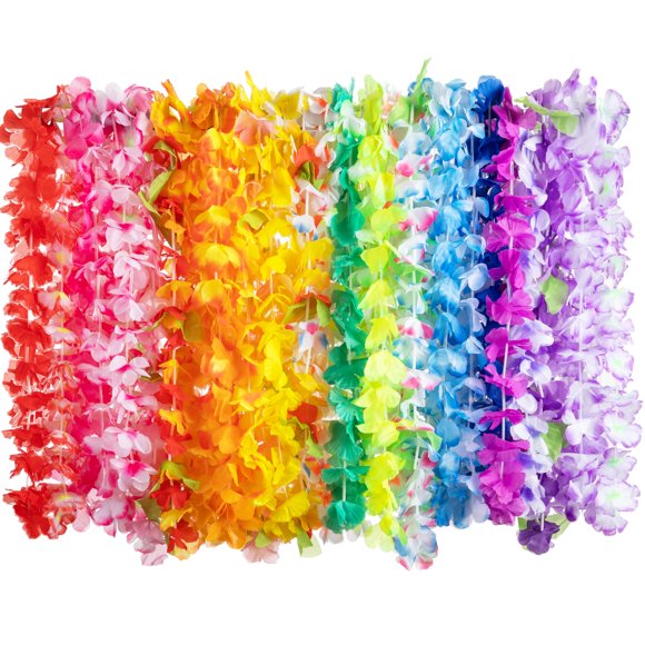 Lei hawaiano JOYIN Flower Leis a granel, 12 unidades, para fiestas