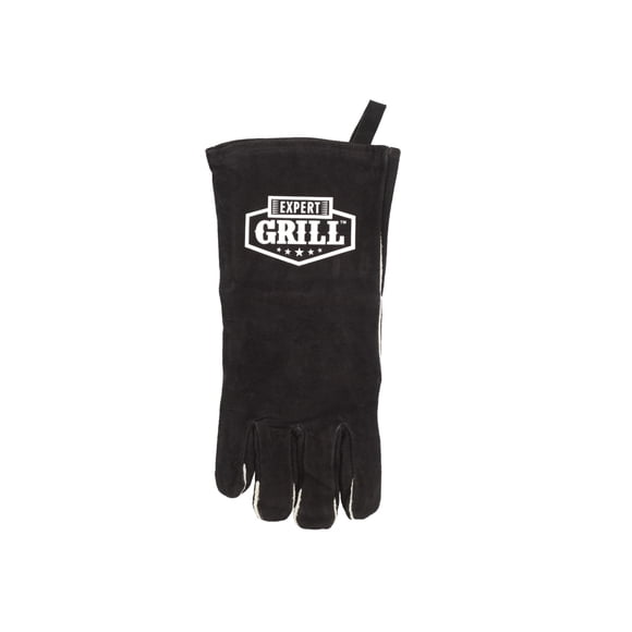 Guante de cuero parrillero 36 cm calor