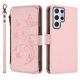 thumbnail image 2 of Funda Cartera Mariposa para [Samsung Galaxy S22 Ultra] con Soporte y Cremallera Rosa, 2 of 6