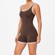 thumbnail image 3 of Enterito Deportivo Mujer Corto Spandex Elástico Tallas S-M-L Marron, 3 of 8