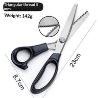 Xusx111 - 2 Piezas Tijeras Rosadas Tijeras Para El Corte De Tejidos 7 Mm, 5 Mm Serrado Fieltro Artesanía Tijeras Zig Zag Corte Coser De Mano Jagged Dressmaking Suministro Para Papel De Ropa De Cuero (Negro)