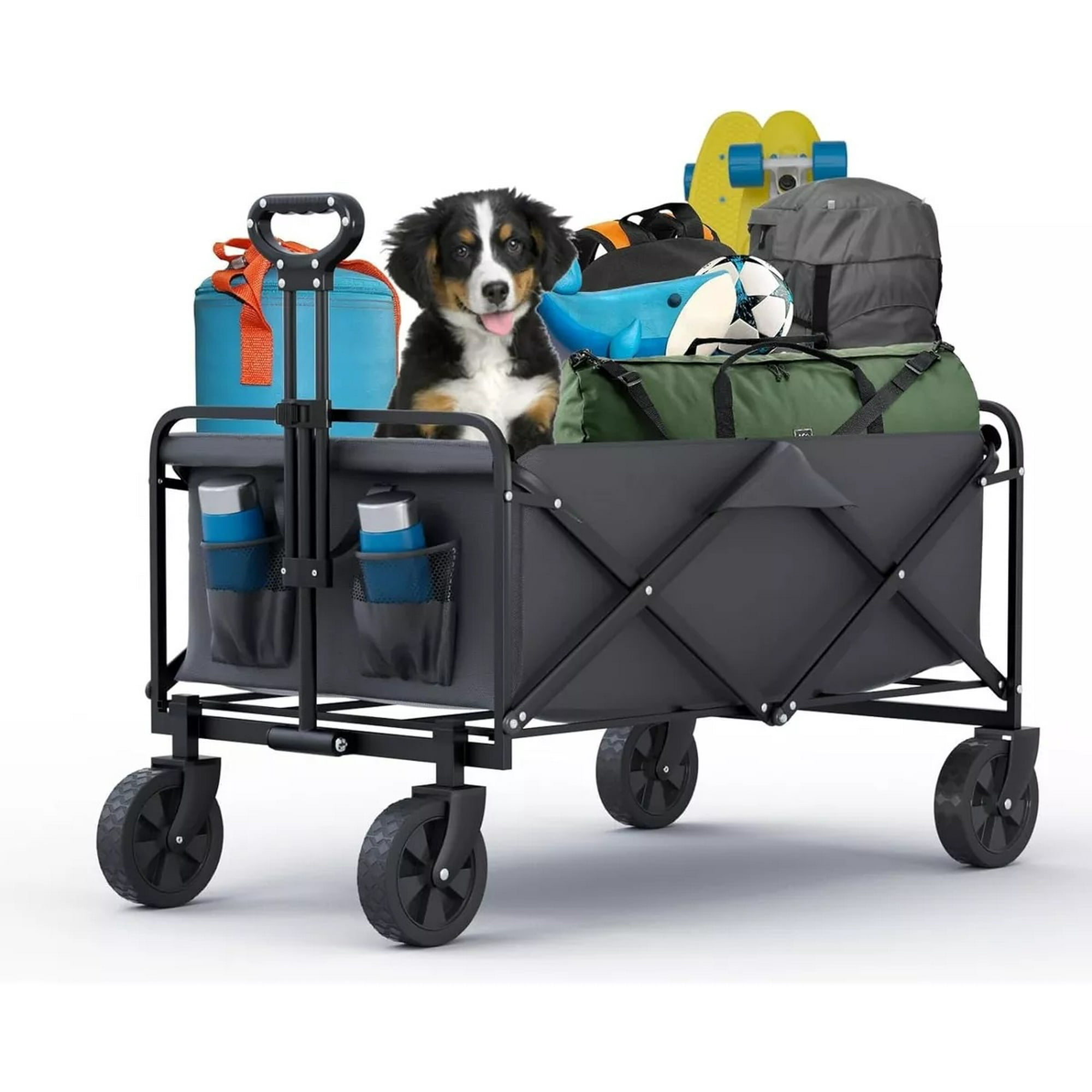 Shop E-home - Carro De Compras Camping Plegable De Arrastre 100kg 4 Ruedas