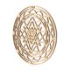 thumbnail image 1 of Flor De La Vida Geometría Sagrada Escultura De Arte De Pared Rejilla De Madera Colgante A 14 Cm, 1 of 5