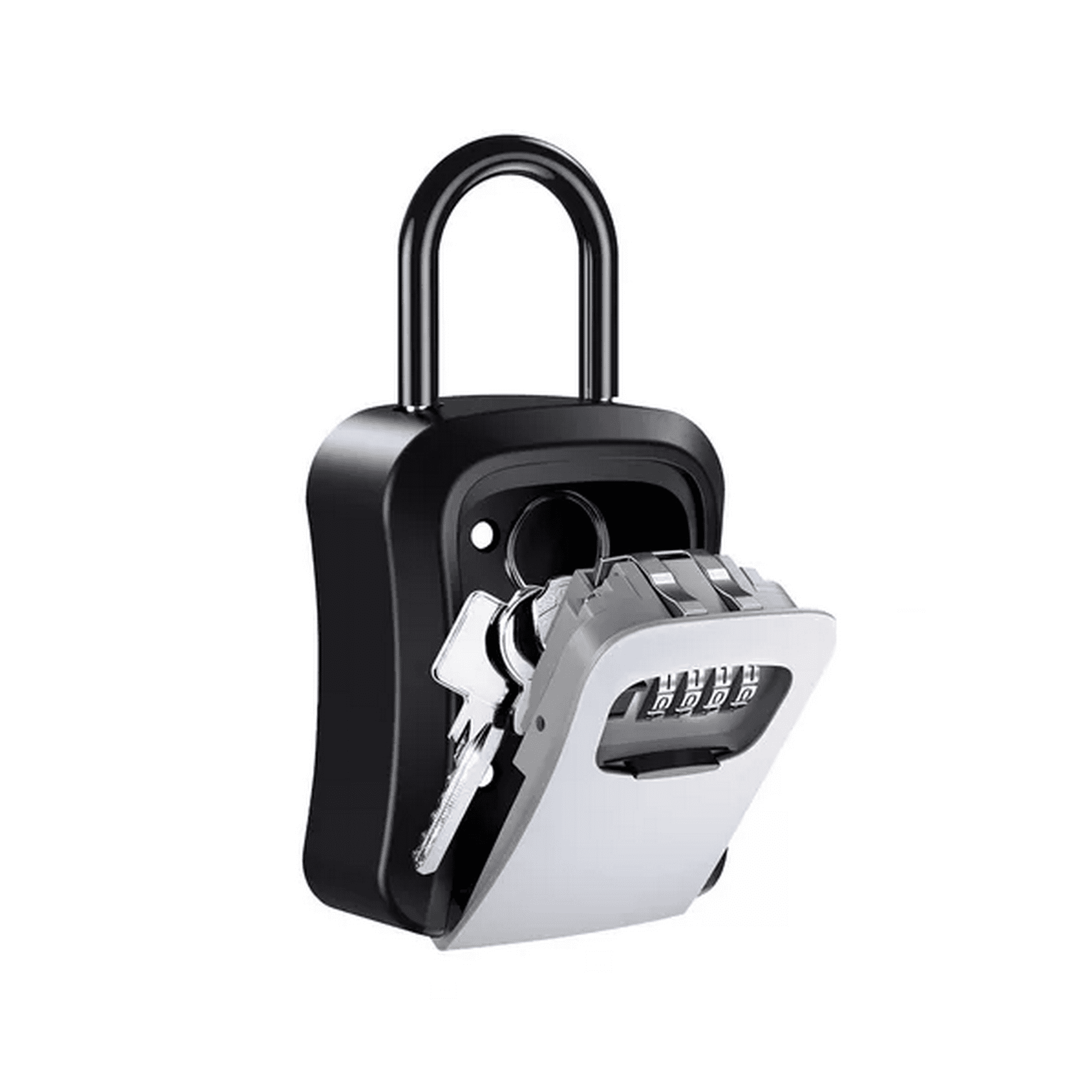 Genérico - Caja Seguridad Porta Llave Candado Clave Color Gris