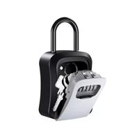 Genérico - Caja Seguridad Porta Llave Candado Clave Color Gris