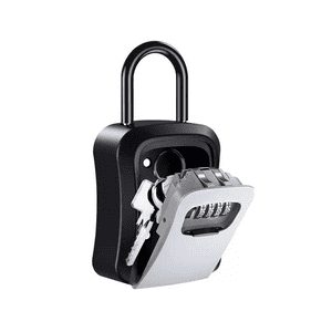 Genérico - Caja Seguridad Porta Llave Candado Clave Color Gris