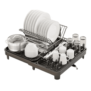 Genérico - Escurridor Platos Plegable Cocina Color Negro