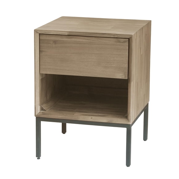 Mesa de Noche/Mesita New Pacific Direct Hathaway de Madera de Acacia