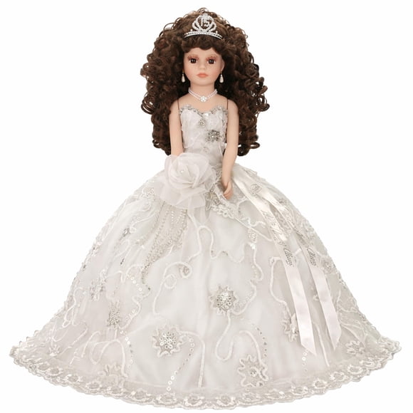 Muñeca de Quinceañera Kinnex Collections de 46 cm con vestido tipo paraguas
