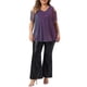 thumbnail image 2 of Agnes Orinda Blusas de Tallas Grandes para Mujeres con Lentejuelas Brillantes Hombro Descubierto Manga Corta Fiesta Blusas Básicas 4X Púrpura, 2 of 6