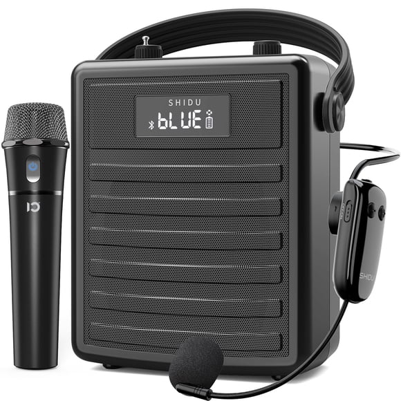 Amplificador de voz SHIDU 40W con micrófono inalámbrico Bluetooth