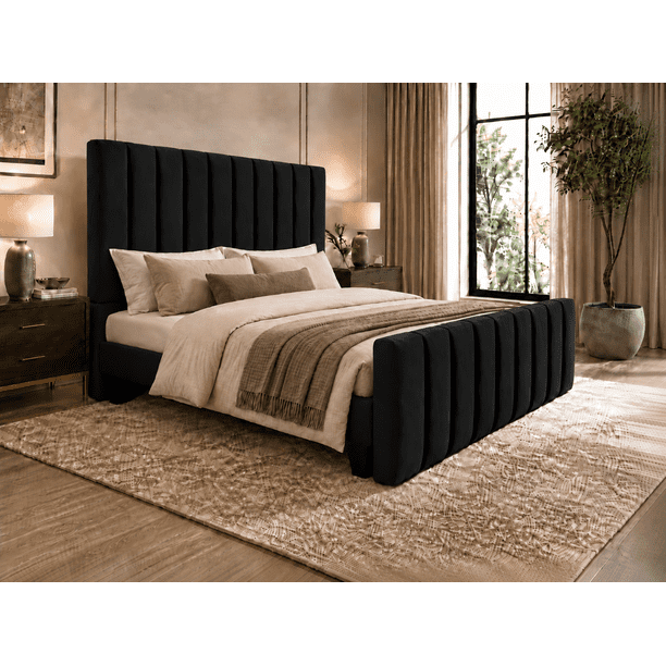 Cama 2 Plazas Turín con Doble Respaldo Con Colchon Mery Desing – Diseño Moderno y Máximo Confort