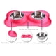 thumbnail image 3 of Cuencos Hubulk de acero inoxidable para mascotas y perros con tapete de silicona antiderrames, 3 of 8
