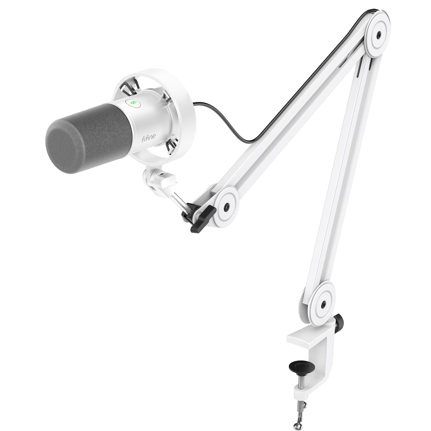 Kit De Micrófono Fifine Podcast Xlr/Usb, Metal-Amplitank K688T Blanco