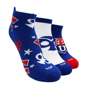 Top - Calcetines Tobilleros Algodón Niños Universidad De Chile Pack 3 C3