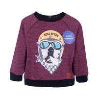 Pillin - Polerón Bebé Niño Cerrado Estampado Perro Con Casco Burdeo