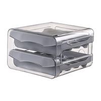 Bothyi - Cocina Frigorífico Huevera 32 Rejilla Doble Capa Tipo Cajón Apilable Gris