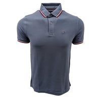 Camisa Tommy Hilfiger Polo Con Cuello A Rayas Para Hombre (Talla L)