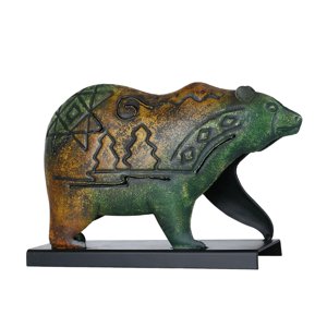 Magideal - Escultura De Oso, Artesanía, Base, Adorno, Estatuilla, Estatua De Animal De Hierro Para Decoración De Mesa, Decoración Del Hogar, Estante De Armario