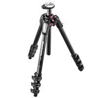 Trípode Manfrotto 055 De Fibra De Carbono De 4 Secciones Con Columna Horizontal