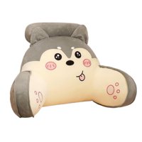 Magideal - Almohada De Lectura Para Sentarse En La Cama, Reposo En Cama De Dibujos Animados, Cojín Para El Respaldo, Cojín Para El Respaldo Para Ver Televisión, Gris