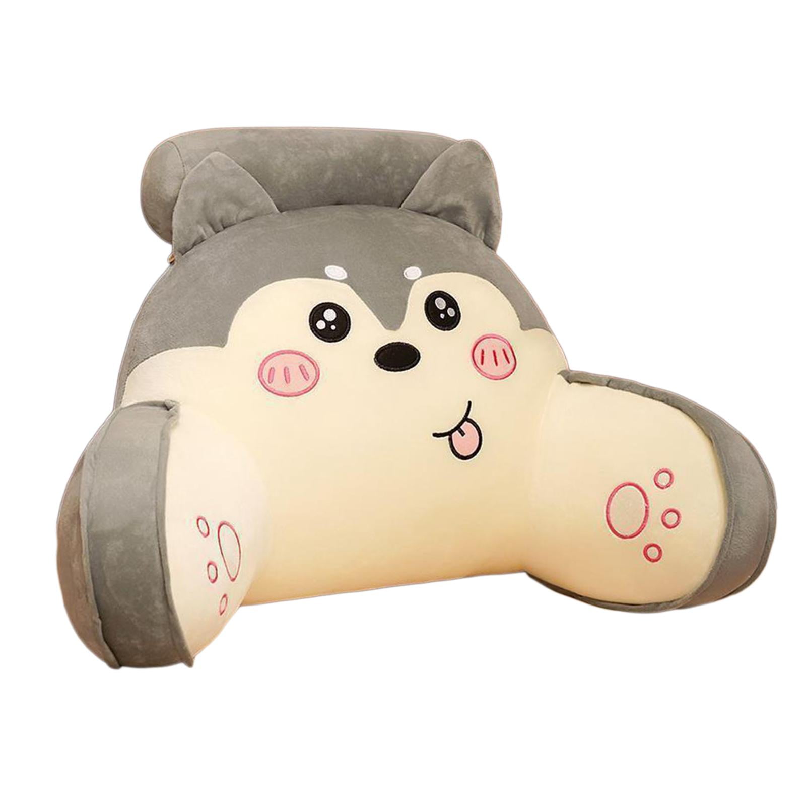 Magideal - Almohada De Lectura Para Sentarse En La Cama, Reposo En Cama De Dibujos Animados, Cojín Para El Respaldo, Cojín Para El Respaldo Para Ver Televisión, Gris