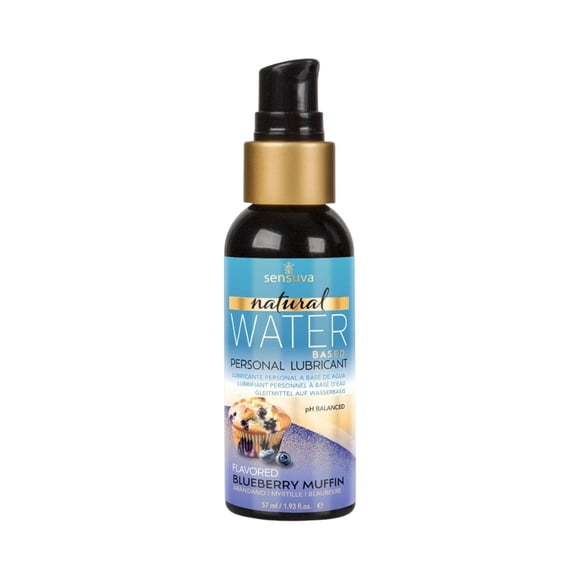 Lubricante Base Agua Sabor Muffin de Arándanos 57 ml Sensuva