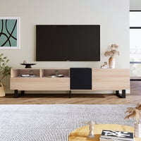 M&Ms - Modern Tv Stand For 80'' Tv With Double Storage Space, Media Console Table, Entertainment Center With Drop Down Door For Living Room, Bedroom, Home Theatre