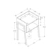 thumbnail image 3 of Mesa auxiliar Monarch Specialties I 3594 de metal blanco, 3 of 8
