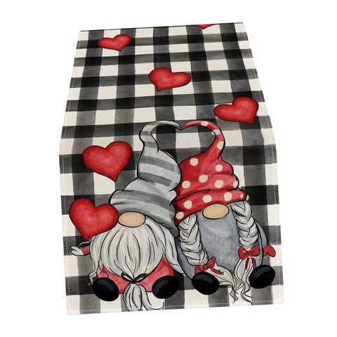 Magideal - De Mesa Para El Día De San Valentín, Mantel Para Decoración De Mesa De Comedor, Mantel Para Fiesta, Boda, Vacaciones, Decoración Del Hogar De , Gnomo