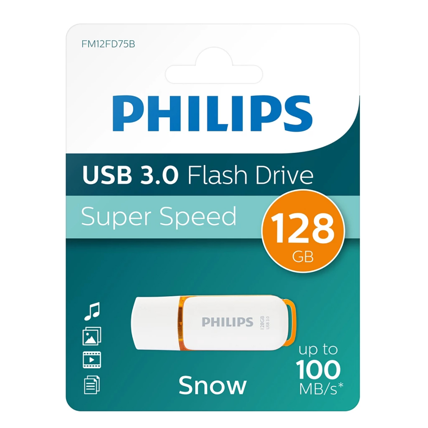 Pendrive 128Gb Philips Snow Usb 3.0 Fm12Fd75B97 - Ps