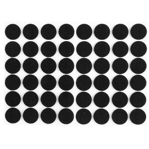 Topes de fieltro negros de 1.27 cm de diámetro y 0.32 cm de grosor (paquete de 48)
