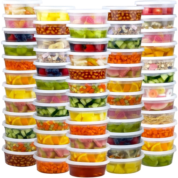 Set de recipientes de almacenamiento de alimentos Dipoo de 120 piezas, 240 ml, a prueba de fugas