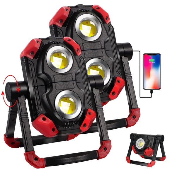 Work Light Adelante, 2 unidades, LED recargables, 2500 lm, 6500 K