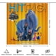 thumbnail image 2 of Hitpig-theme 4-Piece Shower Curtain Set with Rugs, Waterproof Bathroom Decor Set Includes Bath Mat, U-Shaped Rug, Toilet Lid Cover and Curtain with Hooks, 2 of 6