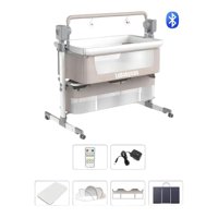 Cuna Colecho Mecedora Eléctrica Café Lubabycas