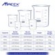 thumbnail image 5 of Vasos de vidrio Macx Sturdy de 50 ml, 100 ml, 250 ml, 500 ml, 1000 ml, 5 of 7