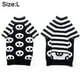 thumbnail image 2 of Suéter de Halloween para mascotas, ropa para perros y gatos con mangas a rayas y calaveras., 2 of 6