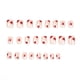 thumbnail image 2 of Press On Nails, Glossy Short Square Shape Acrylic Fake Nails With Red Heart Design, False Nails Decorations Kit For Women, 2 of 2