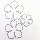 thumbnail image 3 of Troqueles metálicos para cortar flores Kashoer, plantillas 3D de rosa y hojas, 3 of 4