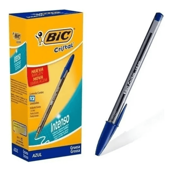 Pack 12 Bic Cristal 1.6mm Azul