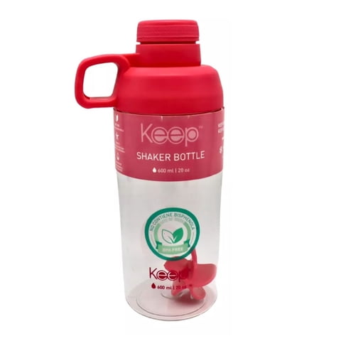 Disparo - Botella Shaker Keep Mezclador Proteinas Gimnasio 600Ml Rosa